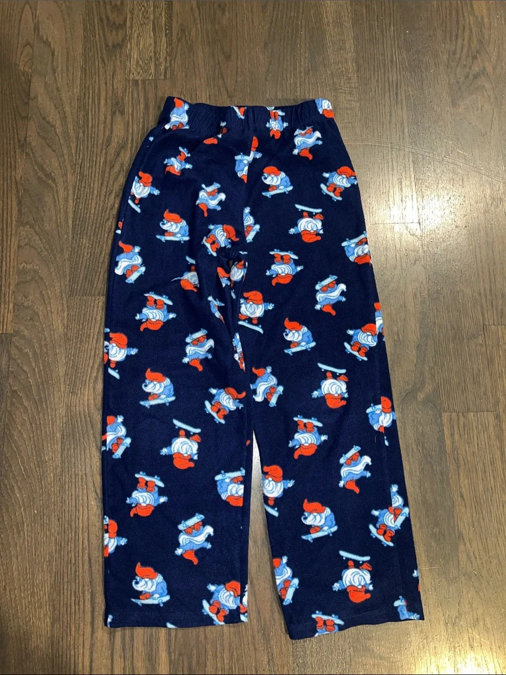 Cuddl Duds Light Blue Top with Navy Character Print Pajama Pants Size 10/12